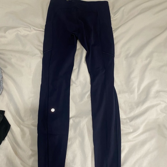 Lululemon Navy Leggings with Pockets - Picture 3 of 5